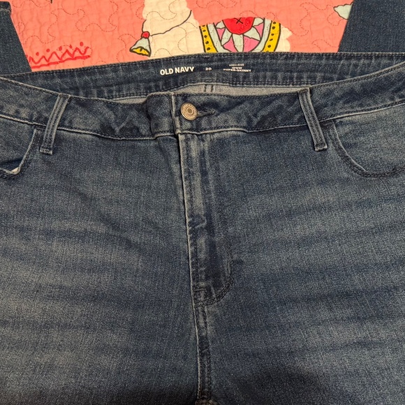 NWT Old Navy High-Waisted Wow Super-Skinny Jeans 20 Regular, Dark Wash - Picture 2 of 7